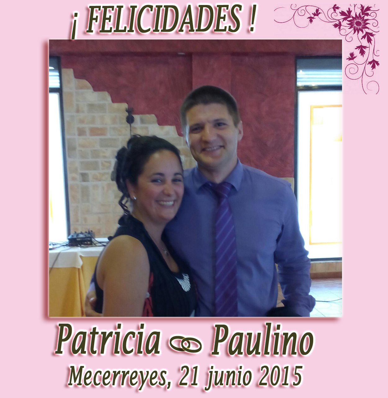 Boda Patricia y Paulino, Mecerreyes 21 de junio de 2015