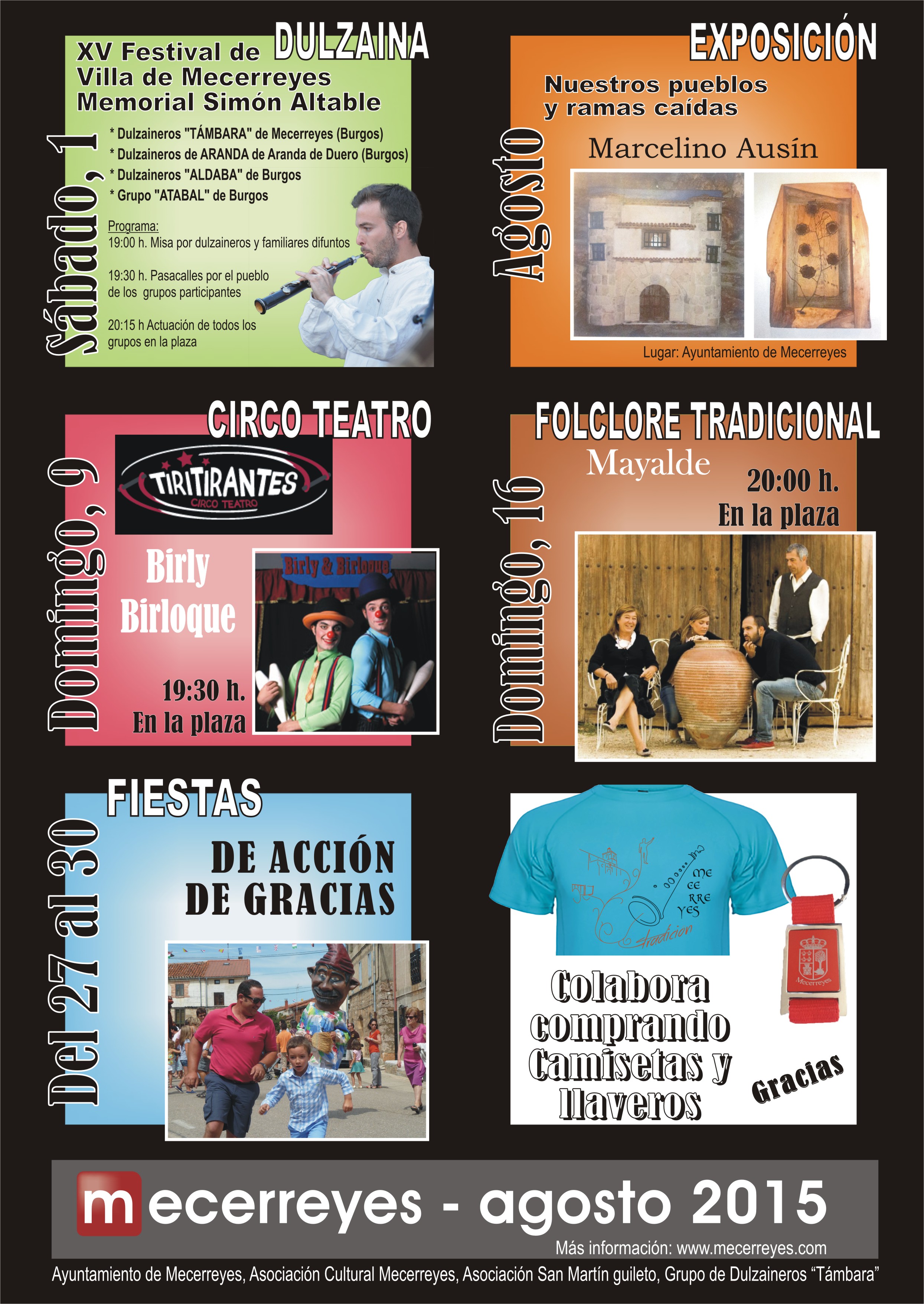 Mecerreyes, Cartel Agosto Cultural 2015