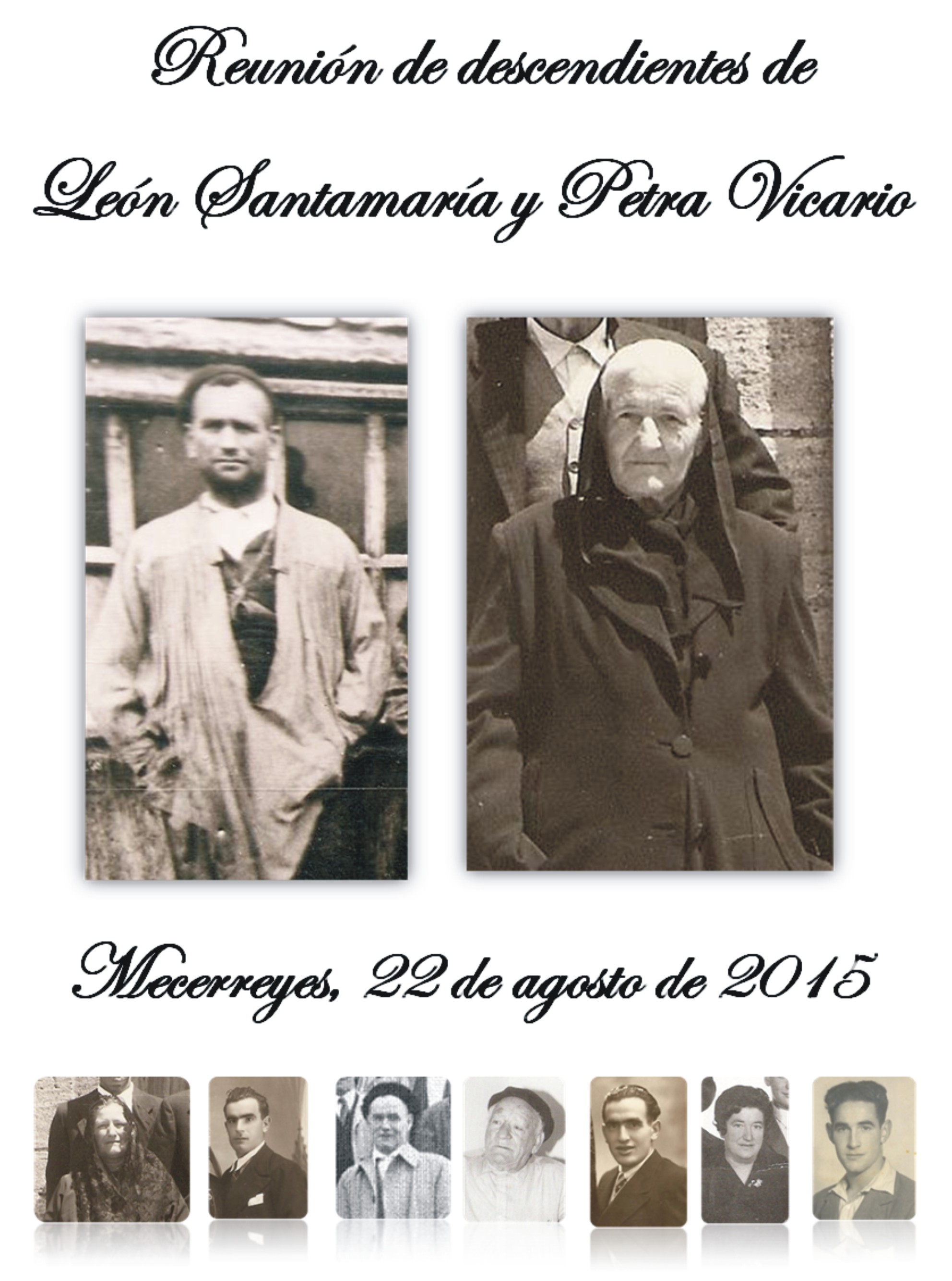 Encuentro de descendientes de León Santamaría y Petra Vicario, Mecerreyes 22-08-2015