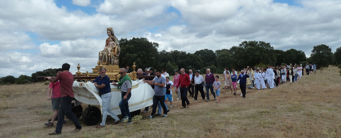 Mecerreyes, bajada de la Virgen del Camino al pueblo, 23-08-2015 (4)
