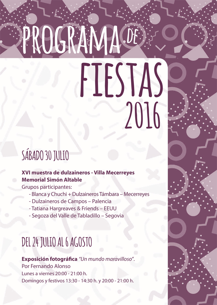 Programa de Fiestas, Mecerreyes 2016 (8)